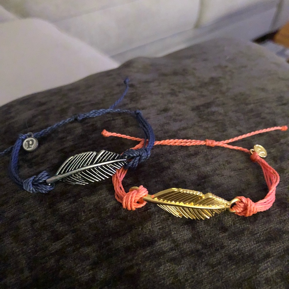2 Authentic Pura Vida feather bracelets